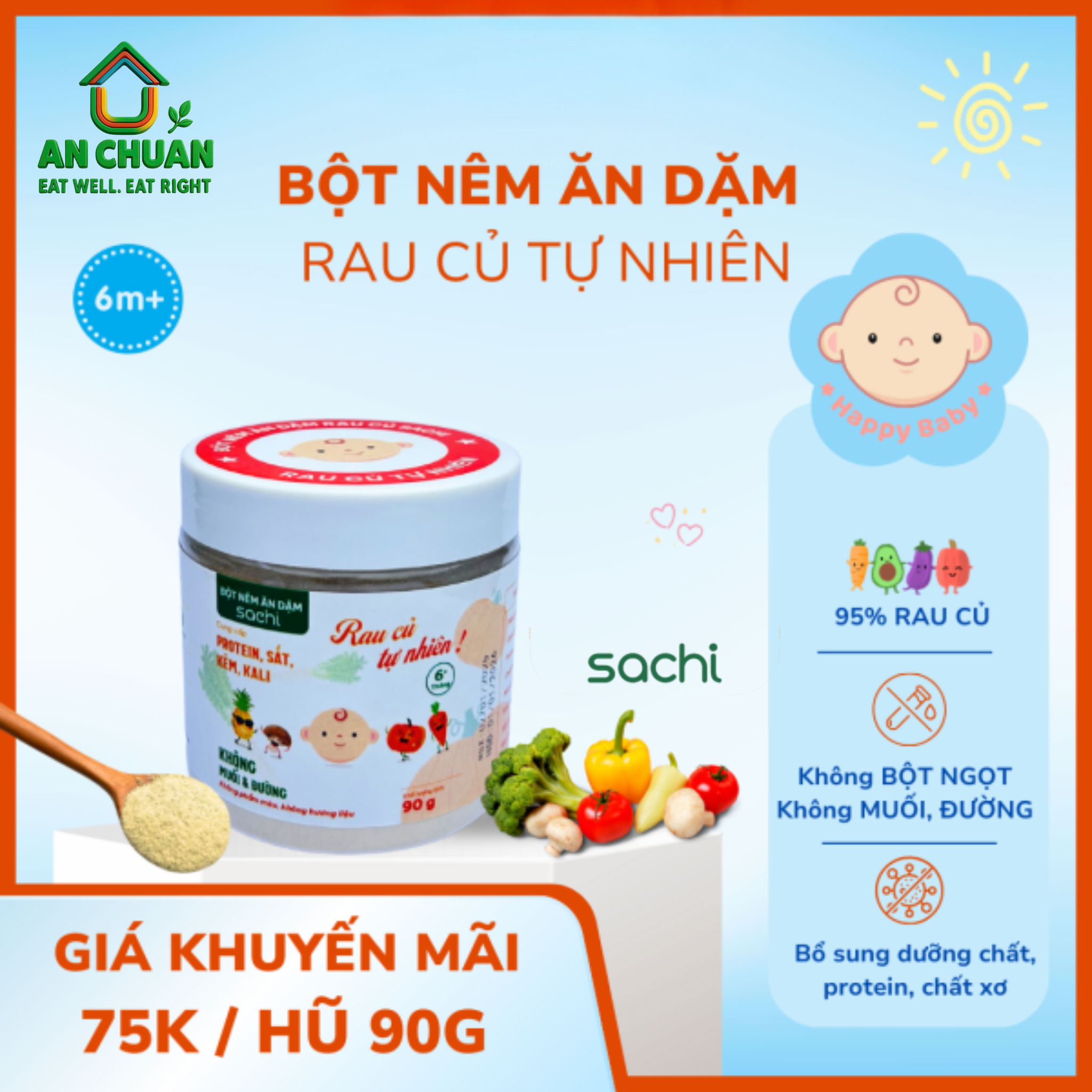 Bột nêm ăn dặm rau củ
